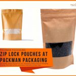 kraft standup pouches ziplock