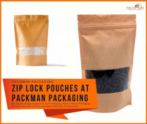 kraft standup pouches ziplock