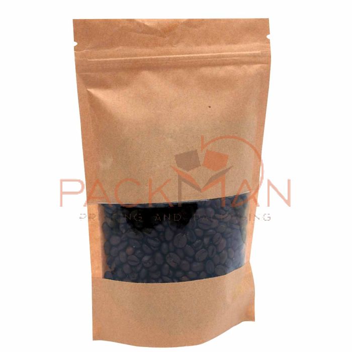 7 x 10 Inches Kraft Finish Standup Pouches with Zip Lock 
