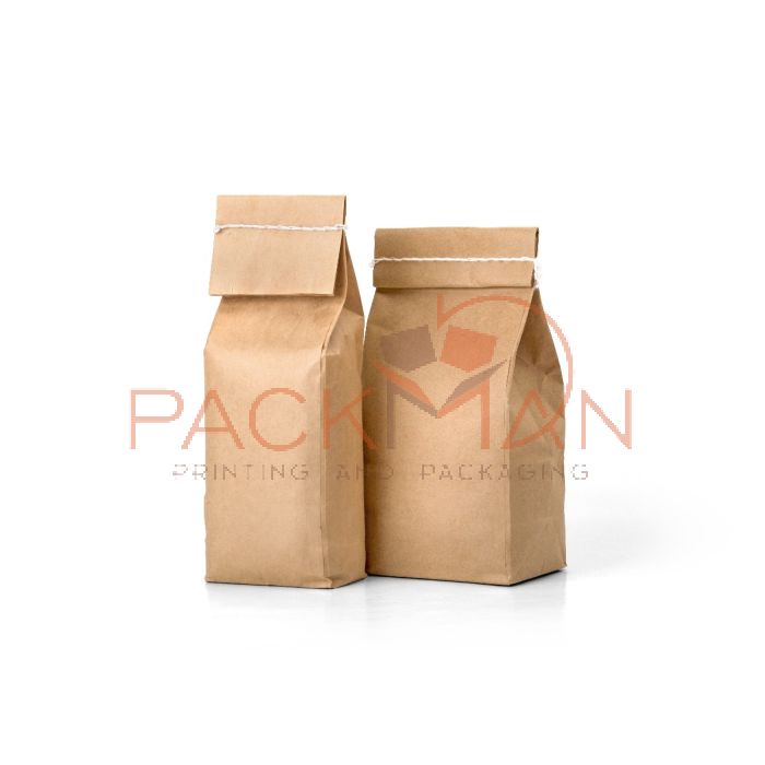 3.5 x 6 Inches KRAFT Finish Stand Up Pouch with Zip Lock Wholesaler Food Grade Raw Materials