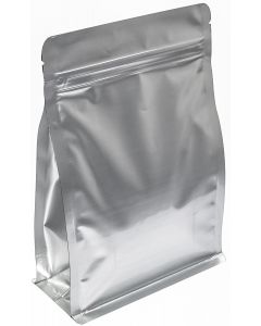 SILVER Stand Up Pouch for Tea and Coffee Packaging Wholesaler
