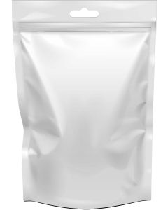 100 Pack - CleverDelights Silver/Clear Stand-up Pouches - 4 inch x 6 inch x 2 inch - 2oz