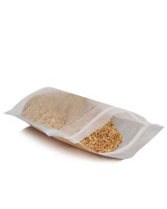 5 x 8 Inches Transparent Kraft Stand Up Pouch with Zip Lock
